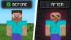 Glitched steve profile avatar