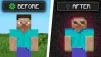 Glitched steve profile avatar
