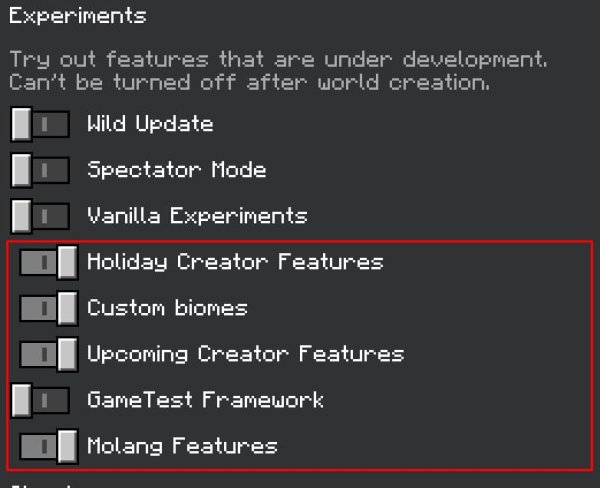 Experimental options for Enderite mod