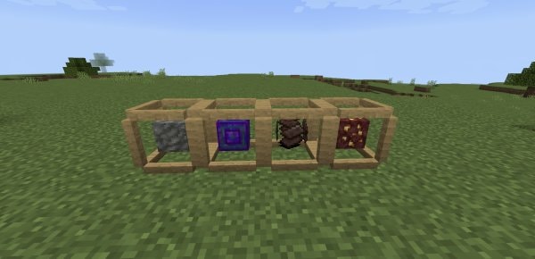 Tuff, Enderite, Netherite scrap and Nether gold generators.