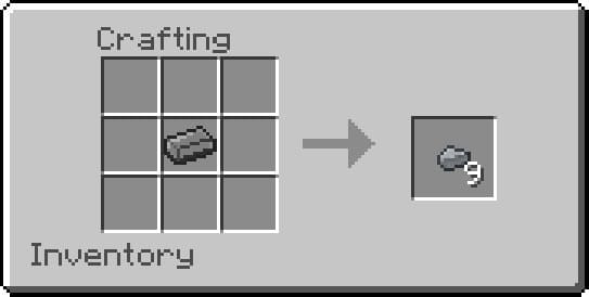 Craft Recipe for Steel Nugget