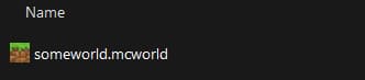 File with mcworld on Windows