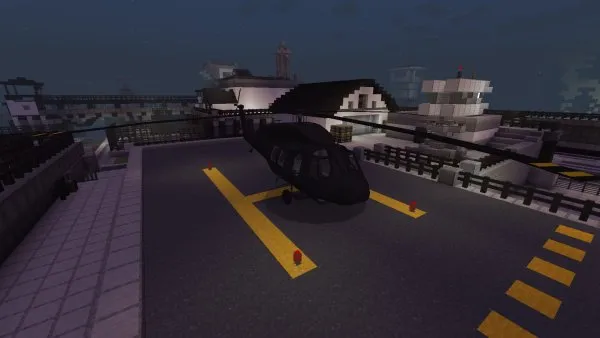 Black Hawk at the helipad.