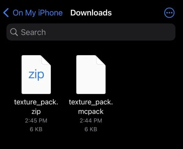 Downloads window on iOS