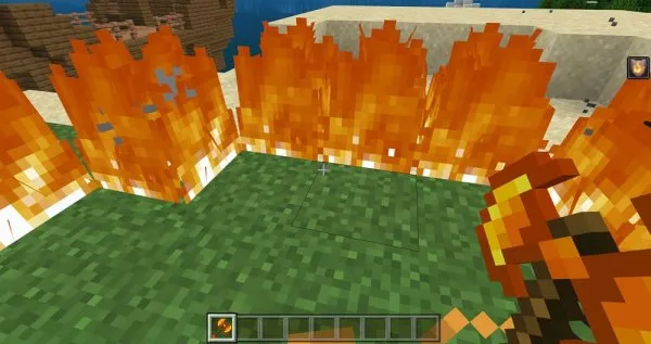 Fire on the ground