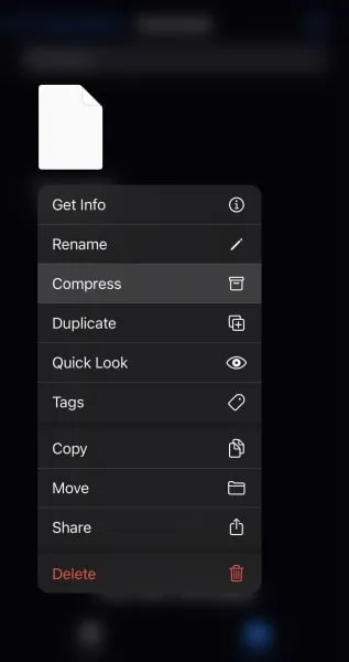 Compress addon on iOS