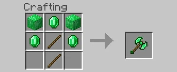 Emerald Battle Axe recipe
