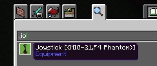 Joystick item in inventory