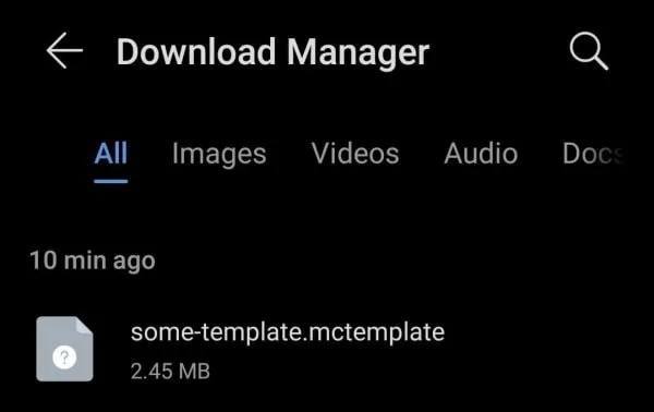 Download Manager with mctemplate