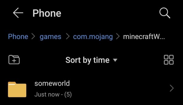 Unpacked Minecraft world on Android