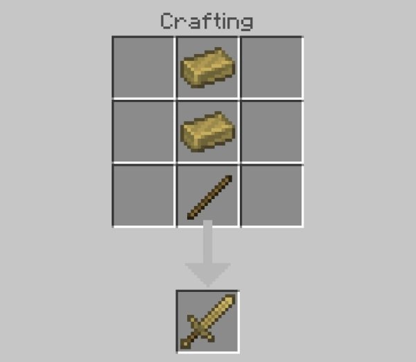 Craft Recipe for Brass Sword