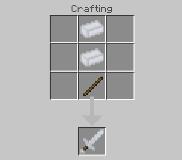 Craft Recipe for Zinc Sword