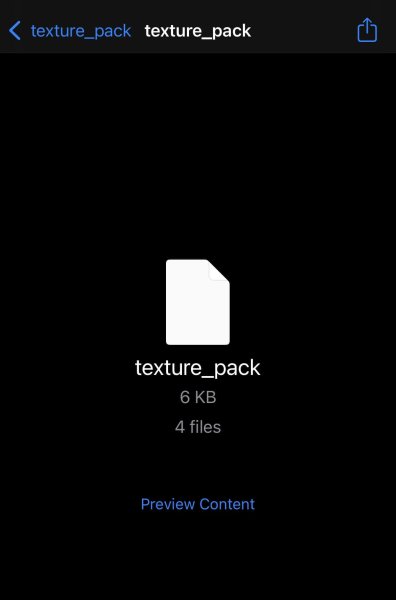 Texture pack in Preview Content window