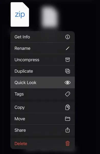 Quick Look on iOS