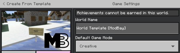 Create world from template