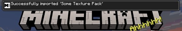 Successfully imported texture pack on iOS