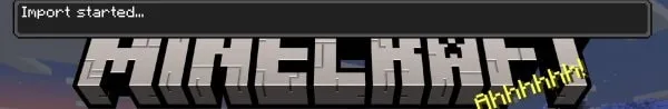 Pop-up with import started