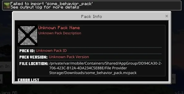 Failed to import addon error on iOS