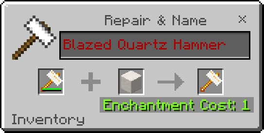 Repair Example for Blazed Quartz Hammer