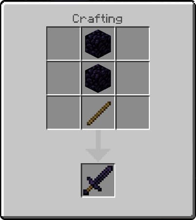 Craft Recipe for Obsidian Sword