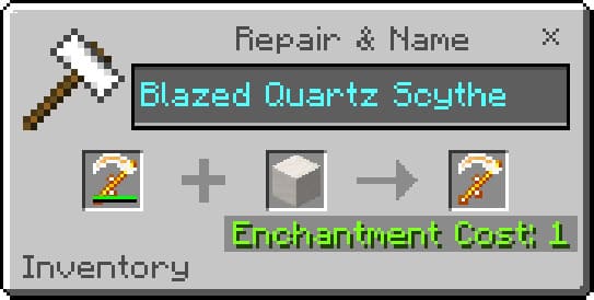 Repair Example for Blazed Quartz Scythe