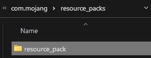 Resource pack folder on Windows