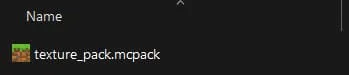 texture pack in mcpack on Windows