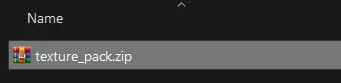 Texture pack in zip on Windows