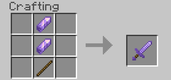 Craft Recipes for Amethyst Tools