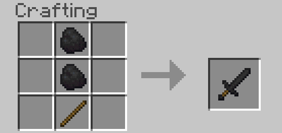Craft Recipes for Coal Tools