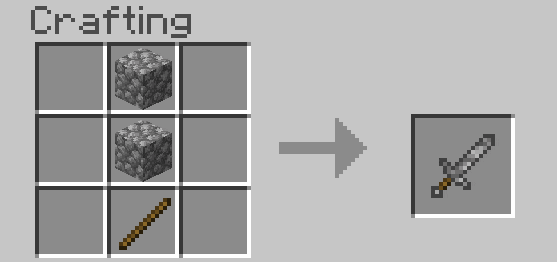 Craft Recipes for Cobblestone Tools