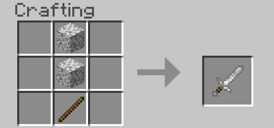 Craft Recipes for Diorite Tools