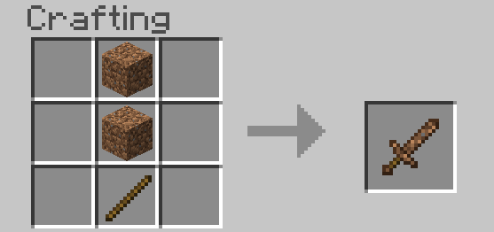 Craft Recipes for Dirt Tools
