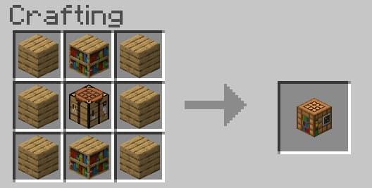 Craft recipe for mini block crafter.