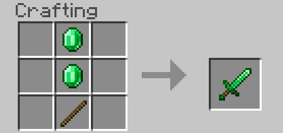 Craft Recipes for Emerald Tools