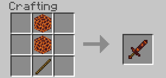 Craft Recipes for Magma Tools