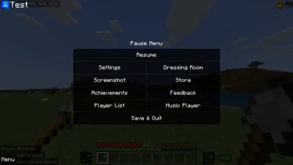 New pause screen.