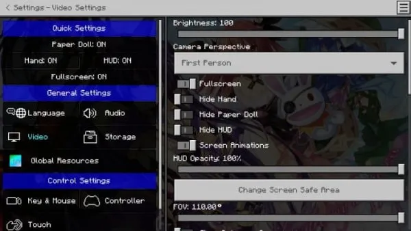 New settings UI.