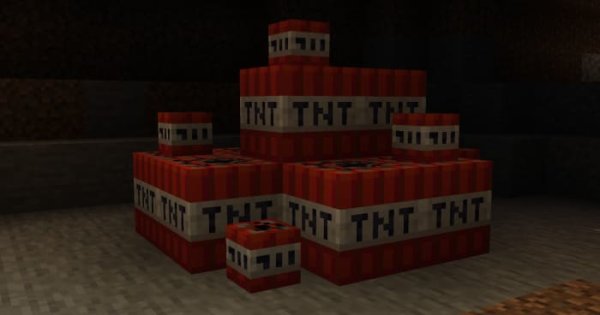 Decorative mini tnt blocks.