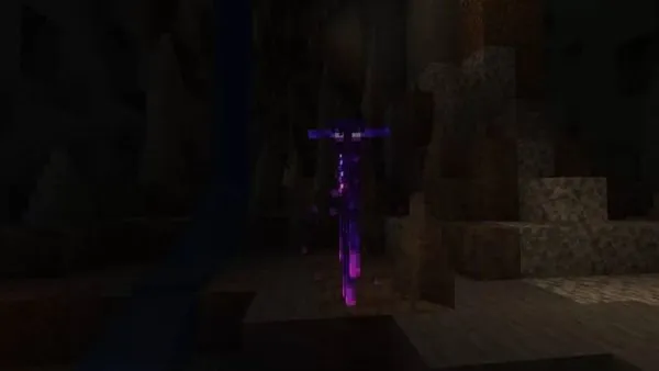 Enderman with purple enchantment.