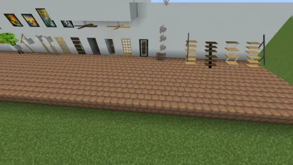 Shelfs, stairs and other decorations for living room.