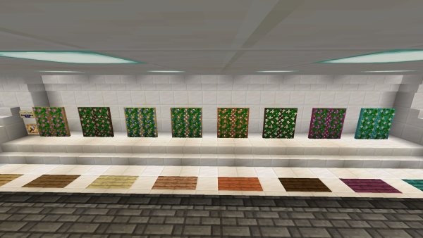 Leaves and flowers walls preview.