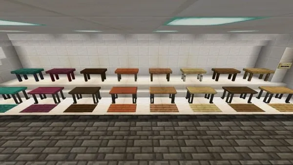Simple table and modern table preview.