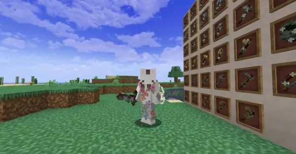 Player with floral sword.