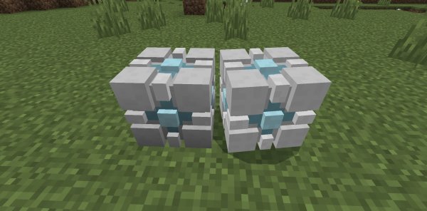 Two cubes: block and entity.