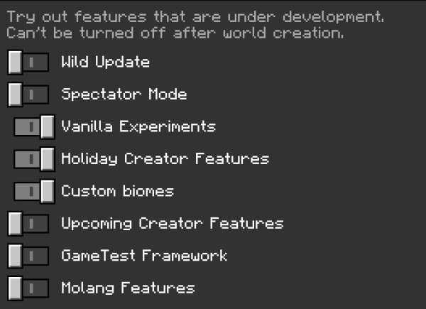 Experimental options for Pure Fantasy World.