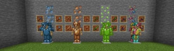 4 new ores: armor and tools.