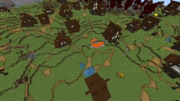 Screenshot of Town biome.