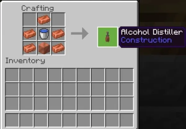 Craft recipe for Alcohol Distiller.