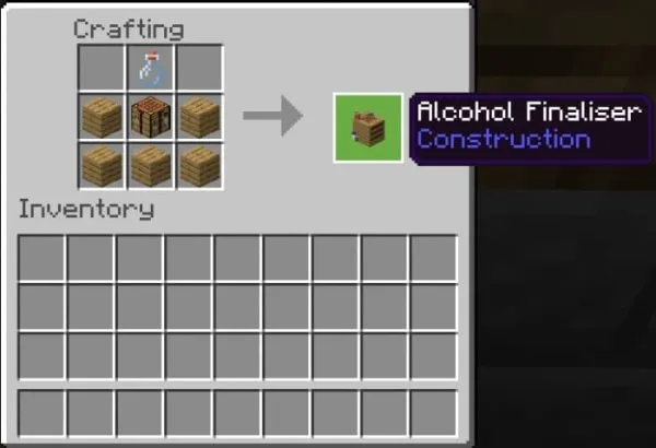 Craft recipe for Alcohol Finaliser.